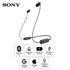 SONY - Audífonos Bluetooth In Ear WI-C100 IPX4 25 Horas - Negro