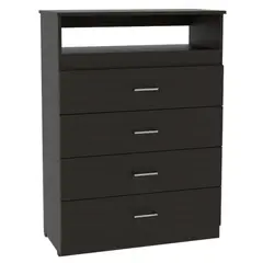 FMFURNITURE - Comoda Tv 40" 4 Cajones Fm-057N - Negro