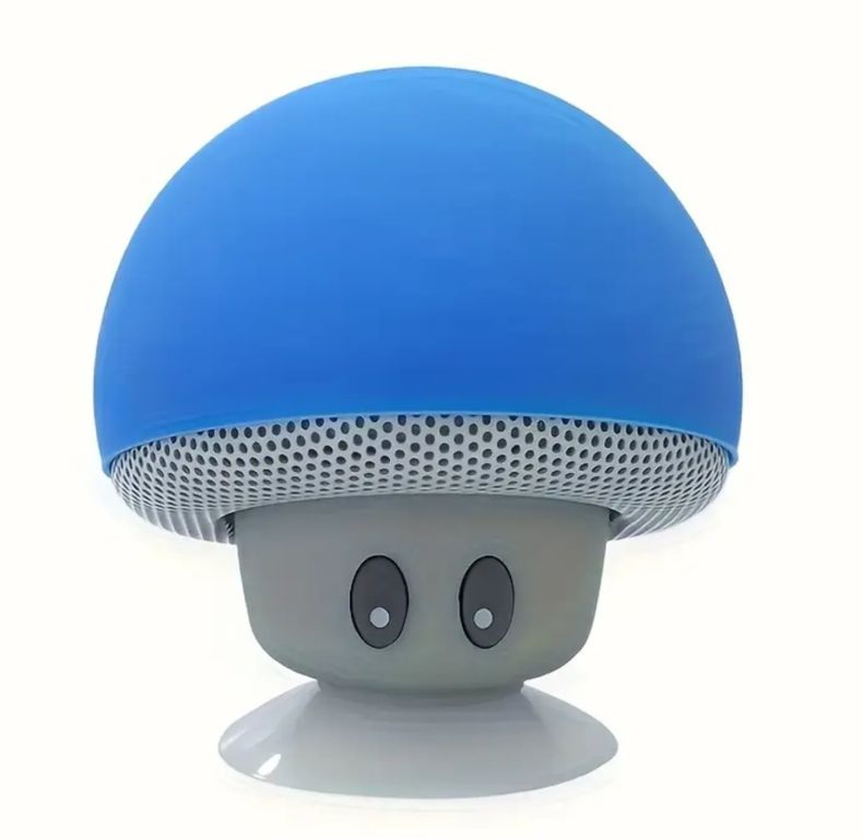 Parlante Portátil Cabeza de Hongo Bluetooth Azul Profundo