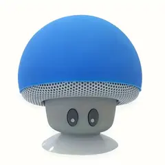 GENERICO - Parlante Portátil Cabeza de Hongo Bluetooth Azul Profundo