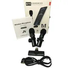 GENERICO - Micrófonos Inalámbricos Solapero Pechero Doble Compatible Tipo c K11