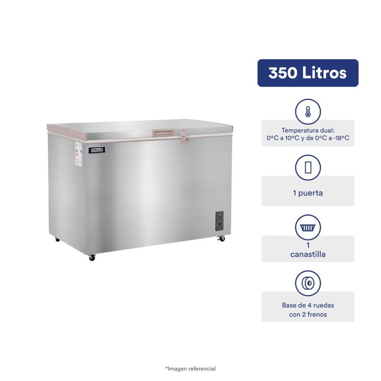 Congelador dual Acero inoxidable 350 litros
