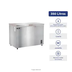 ILUMI - Congelador dual Acero inoxidable 350 litros