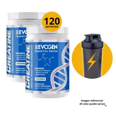 EVOGEN - CREATINAS DE 300gr 2und - CREATINAS MONOHIDRATADAS CON SHAKER