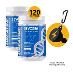 EVOGEN - CREATINAS DE 300gr 2und - CREATINAS MONOHIDRATADAS CON PORTASUPLEMENTOS