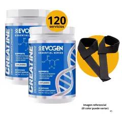 EVOGEN - CREATINAS DE 300gr 2und - CREATINAS MONOHIDRATADAS CON STRAPS