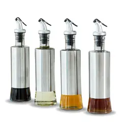 PENTHA - Frascos Aceiteros de Vidrio 300ml Pack x4 Cocina Moderna