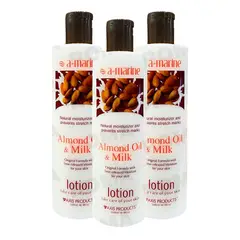 GENERICO - PACK 3 CREMA CORPORAL ACEITE DE ALMENDRAS Y LECHE 500ML