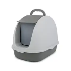 CAT OH - Arenero para Gato cerrado tipo Iglu - Gris