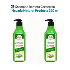 NEVADA NATURAL PRODUCTS - Shampoo Romero Crecepelo pack de 2 de 320 ml.