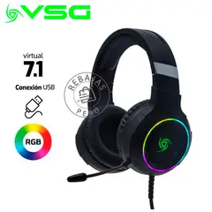VSG - Audífono Gaming Shake 7.1 Sound USB con Vibración y Sonido Virtual