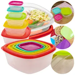 GENERICO - TAPERS RECIPIENTES MULTIUSO PLASTICO PARA COCINA TAPA HERMETICA