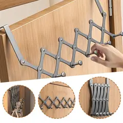 INSPIRA MARKET - Perchero colgador extensible de puerta plegable