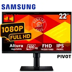 SAMSUNG - Monitor Essential S4 LS22D400GALXPE 22″ FHD IPS 100Hz