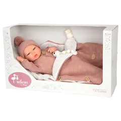 MUÑECAS REBORN - Muñeca Reborn Arias 40 cm Elba Rosa Saco de dormir 98180