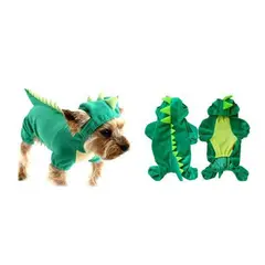 GENERICO - Disfraz para perros modelo Dinosaurio Verde Talla 4