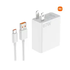 OEM - Cargador 67W Carga Rápida compatible con Xiaomi Cable tipo C