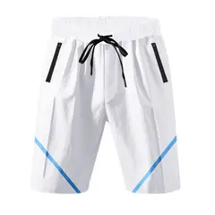 TIOZONEY - Pantalones cortos casuales ligeros - Blanco