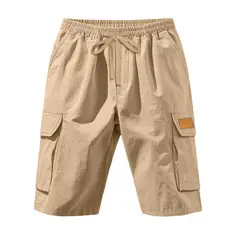TIOZONEY - Pantalones cortos casuales ligeros - Beige