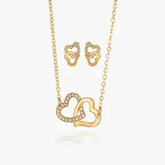 GENERICO - Set de collar y arete Doppio para dama