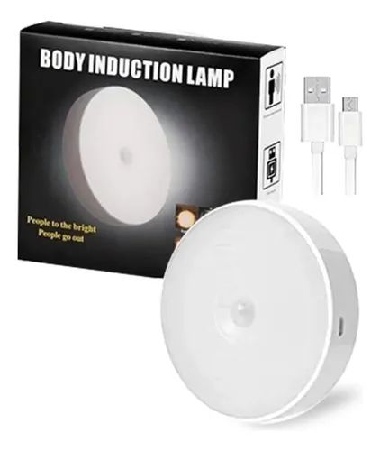FOCO LED SENSOR DE MOVIMIENTO RECARGABLE CARGA USB INALAMBRICO