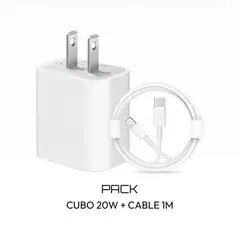 GENERICO - CARGADOR APPLE 20W + CABLE C A LIGHTNING - ALTERNATIVO