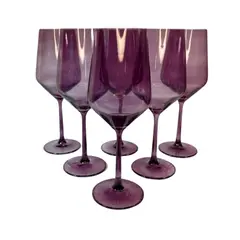 OEM - Copa Vino Púrpura Elegante - Colección Transparente