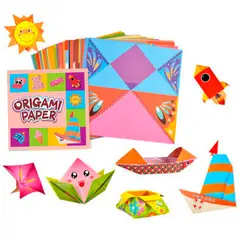 GENERICO - Papeles Origami Artísticos Y Técnicos Para Niños 168 Hojas