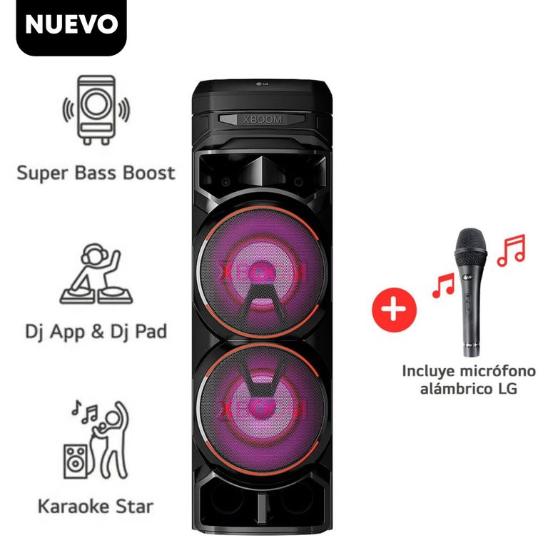 Torre de Sonido XBOOM con Bluetooth y Karaoke Star RNC9 + Microfono