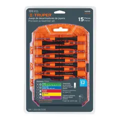 TRUPER - Juego Desarmadores Perilleros 15 Piezas 14205