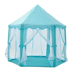 PENTHA - Casita Castillo Principe Carpa Infantil Para Niños Celeste