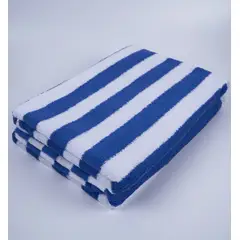 SLEEPER - Toalla de Piscina Modelo Buzios 450 grs Rayas Blancas y Azules