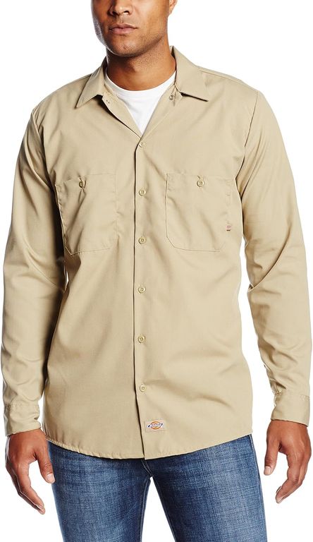 Camisa de trabajo industrial de manga larga para hombre