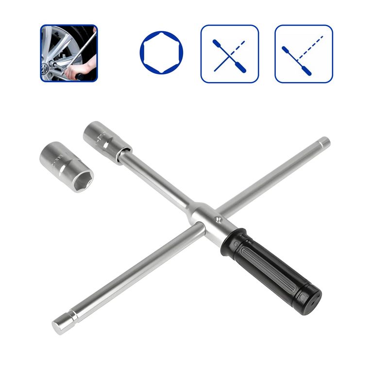 Llave Cruzada Rápida 16'' Cr-v + 2 Conectores - Wth6516