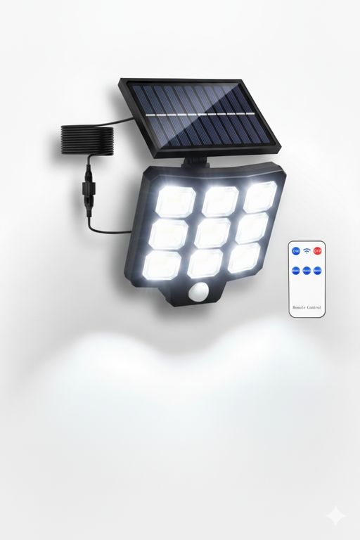 APLIQUE SOLAR DE 100W CON PANEL DISTANCIABLE