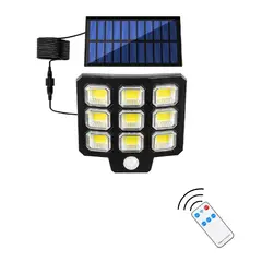 NUVORA - Foco Reflector Solar Compacto 100W Ultra Brillante de Gran Alcance