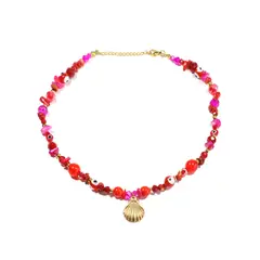 SAMANTHA PINTO HANDMADE ACCESSORIES - Collar Laura Rojo Fucsia