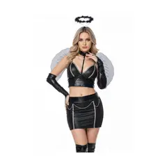 GENERICO - DISFRAZ HALLOWEEN ANGELITA NEGRO