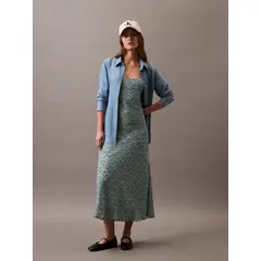 CALVIN KLEIN - VESTIDO PRINTED ABSTRACT GEORGETTE SLI