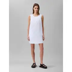 CALVIN KLEIN - VESTIDO A- POPLIN SLEEVELESS MINI DRES
