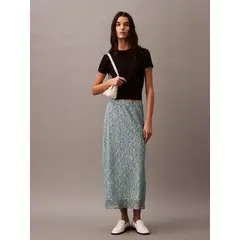 CALVIN KLEIN - FALDA PRINTED ABSTRACT GEORGETTE MID