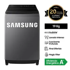 SAMSUNG - Lavadora EcoBubble 19KG Gris WA19CG6441BDPE