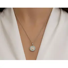 JOYERIA D'PILMER - GARGANTILLA DE PLATA CON DIJE INICIAL N