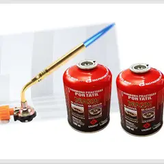 DRAGON - SOPLETE DE METAL + 2 BOMBONAS X 500ML DE VALVULA DE ACOPLE