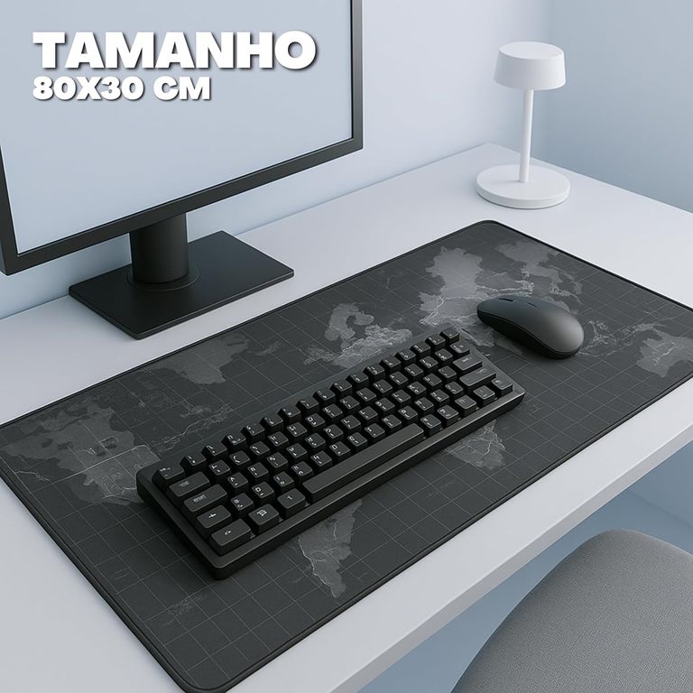 Pad Mouse Gamer XL 80×30 CM Mapamundi Alfombrilla Antideslizante Gamer