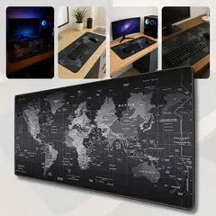 SEISA - Pad Mouse Gamer 80x30 cm Mapamundi Alfombrilla Antideslizante