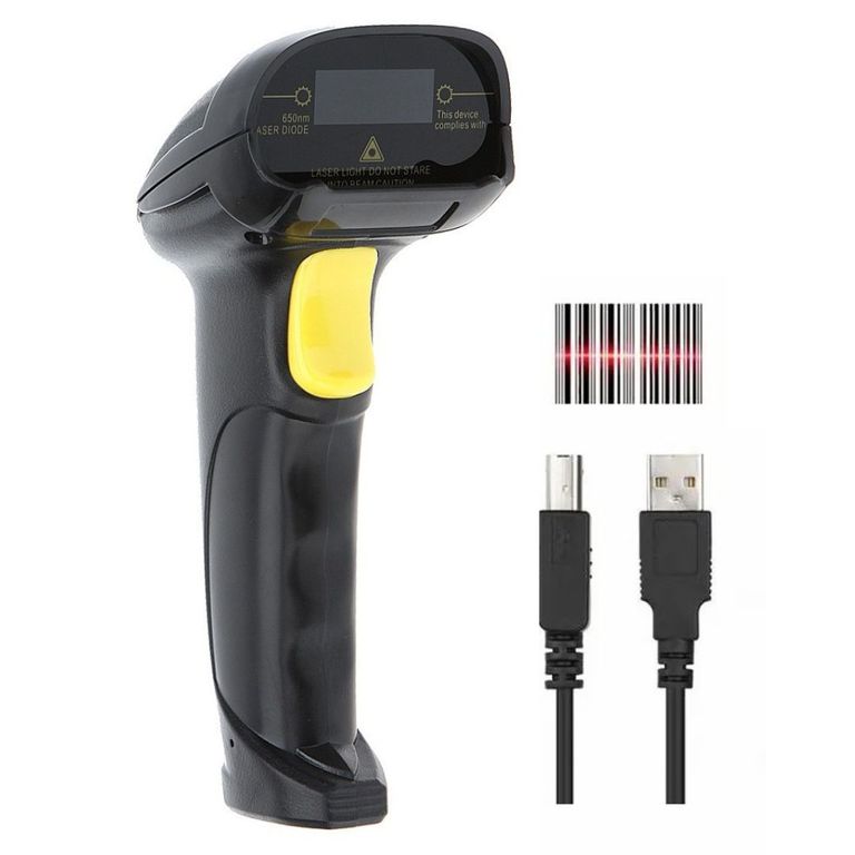Lector de Códigos de Barras 1D con Cable USB Escaneo Rápido y Preciso
