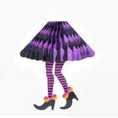 PIA COPELLO STORE - Decoracion falda de halloween negro y morado