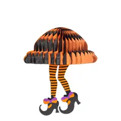 PIA COPELLO STORE - Decoracion falda de halloween negro y naranja