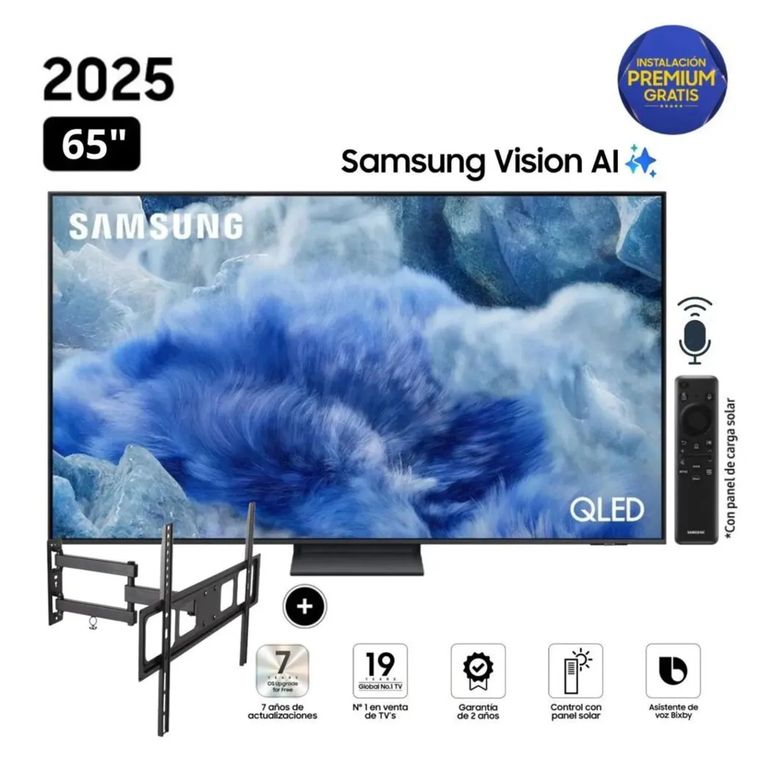 TELEVISOR QLED 65 4K UHD Q8F Vision AI Smart TV QN65Q8FAAGXPE 2025 + RACK